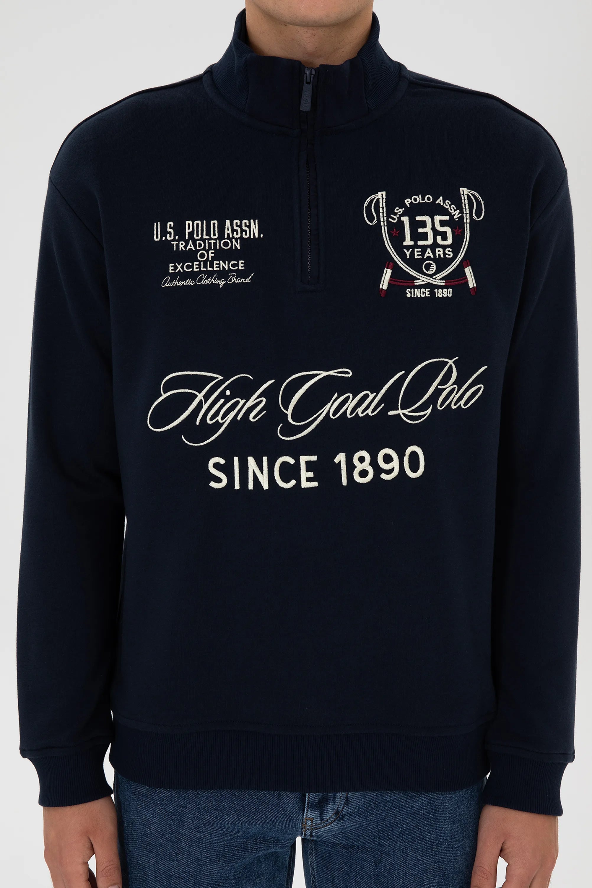 U.S. Polo Assn._Navy_Navy Sweatshirt With Zipper_G081SZ0820 2238968_VR033_06