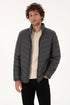 U.S. Polo Assn. Grey Men Grey Chevron Quilted Lightweight Puffer Jacket SKU: G081SZ0MS0 2246446_VR024 Image 01