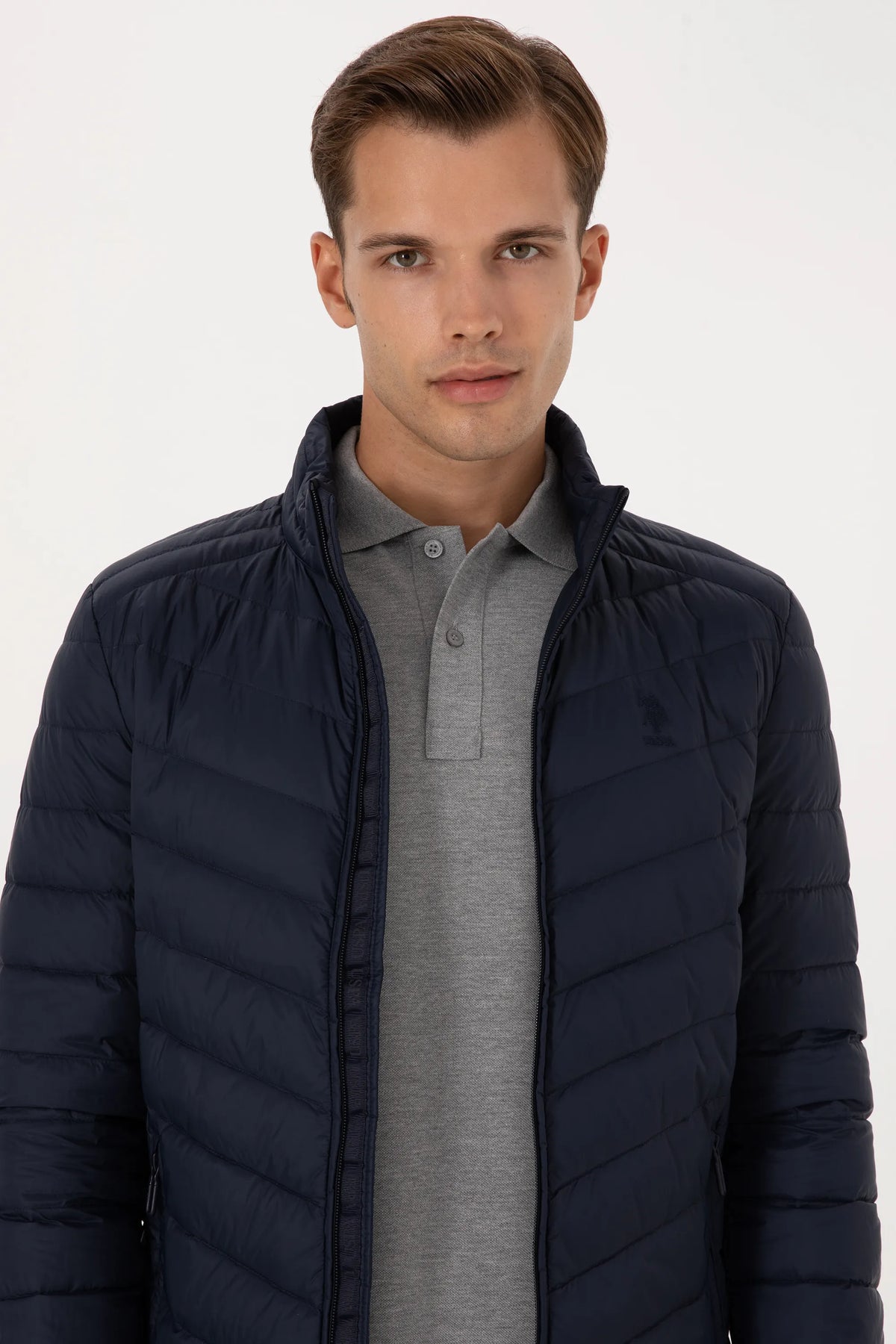 U.S. Polo Assn. Navy Men Navy Lightweight Padded Puffer Jacket SKU: G081SZ0MS0 2246446_VR033 Image 02