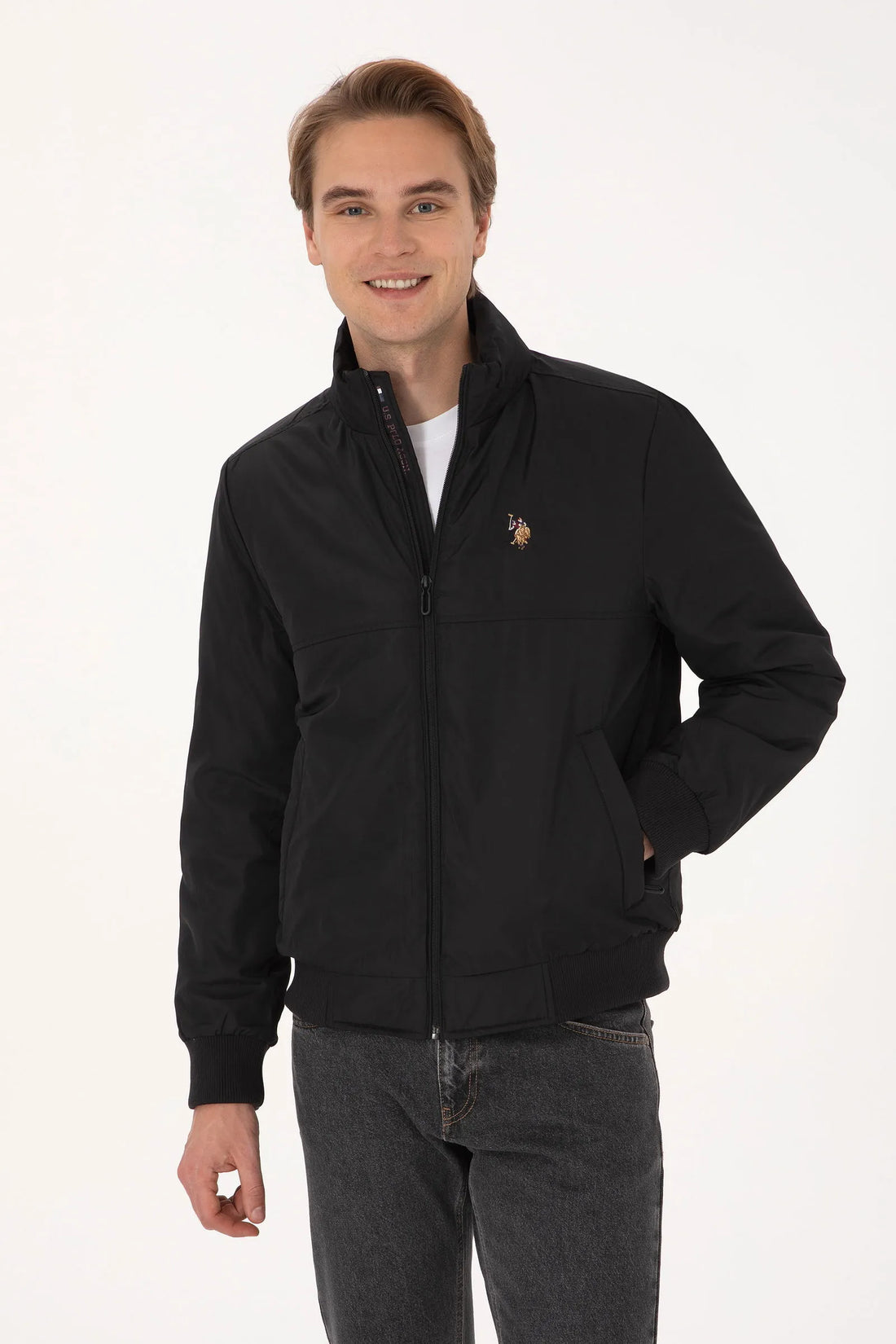 U.S. Polo Assn._Black_Black Quilted Puffer Jacket_G081SZ0MS0 2248713_VR046_01