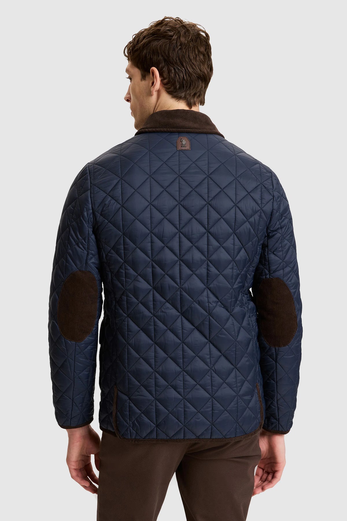 U.S. Polo Assn. Navy Men Navy Diamond Quilted Barn Puffer Jacket SKU: G081SZ0MS0 PU-13212_VR033 Image 05