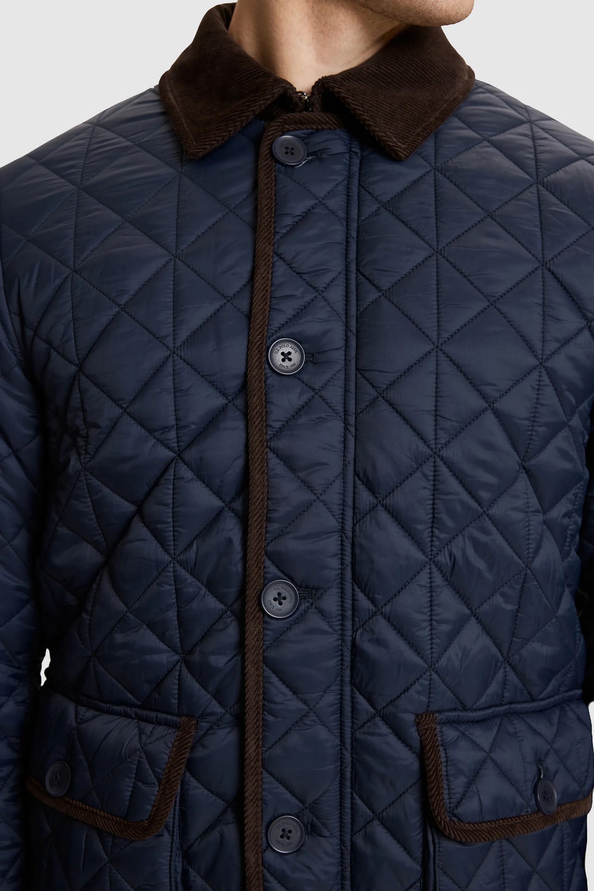 U.S. Polo Assn. Navy Men Navy Diamond Quilted Barn Puffer Jacket SKU: G081SZ0MS0 PU-13212_VR033 Image 06