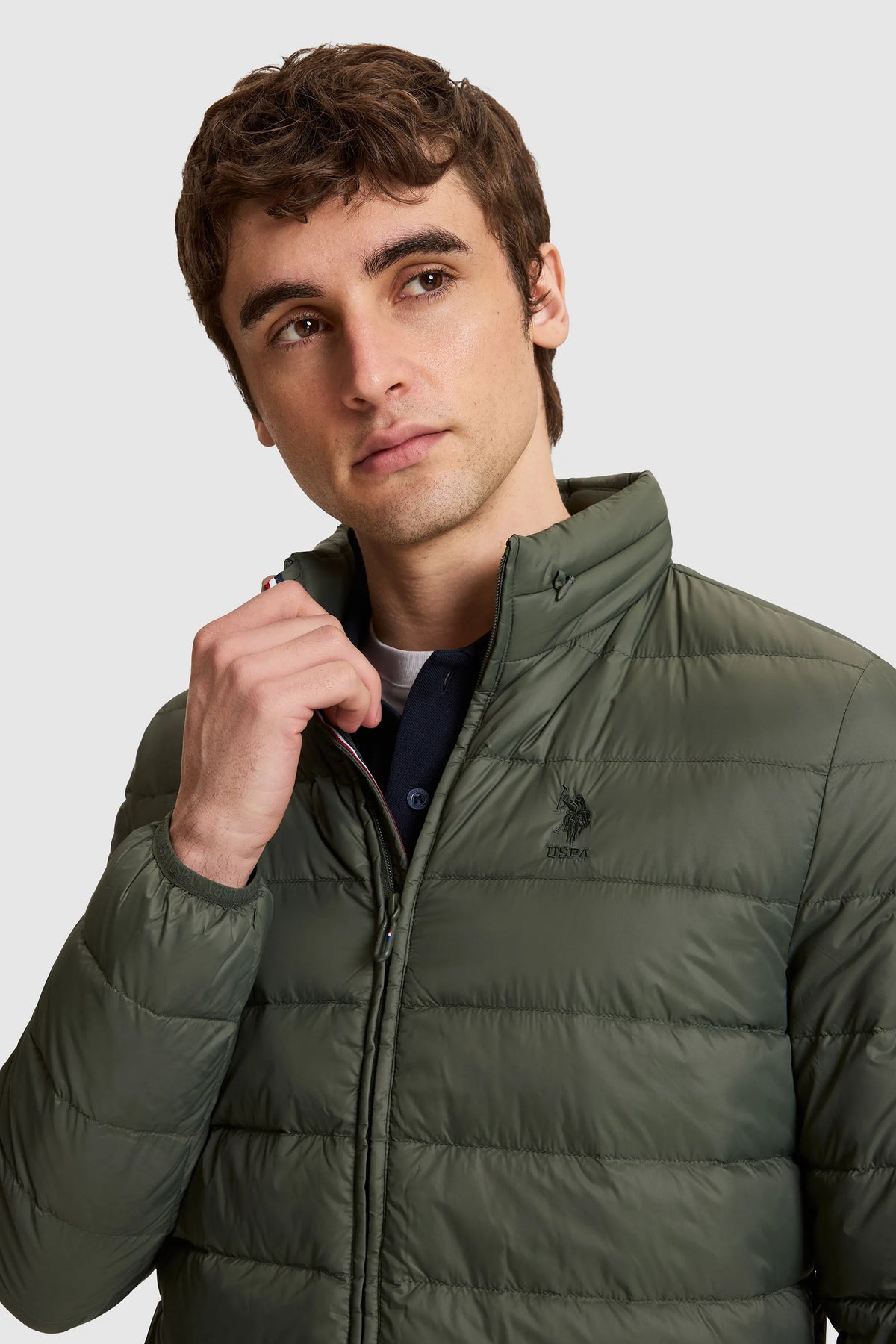 U.S. Polo Assn. Grass Green Men Grass Green Padded Down Puffer Jacket SKU: G081SZ0MS0 PU-13217_VR017 Image 02