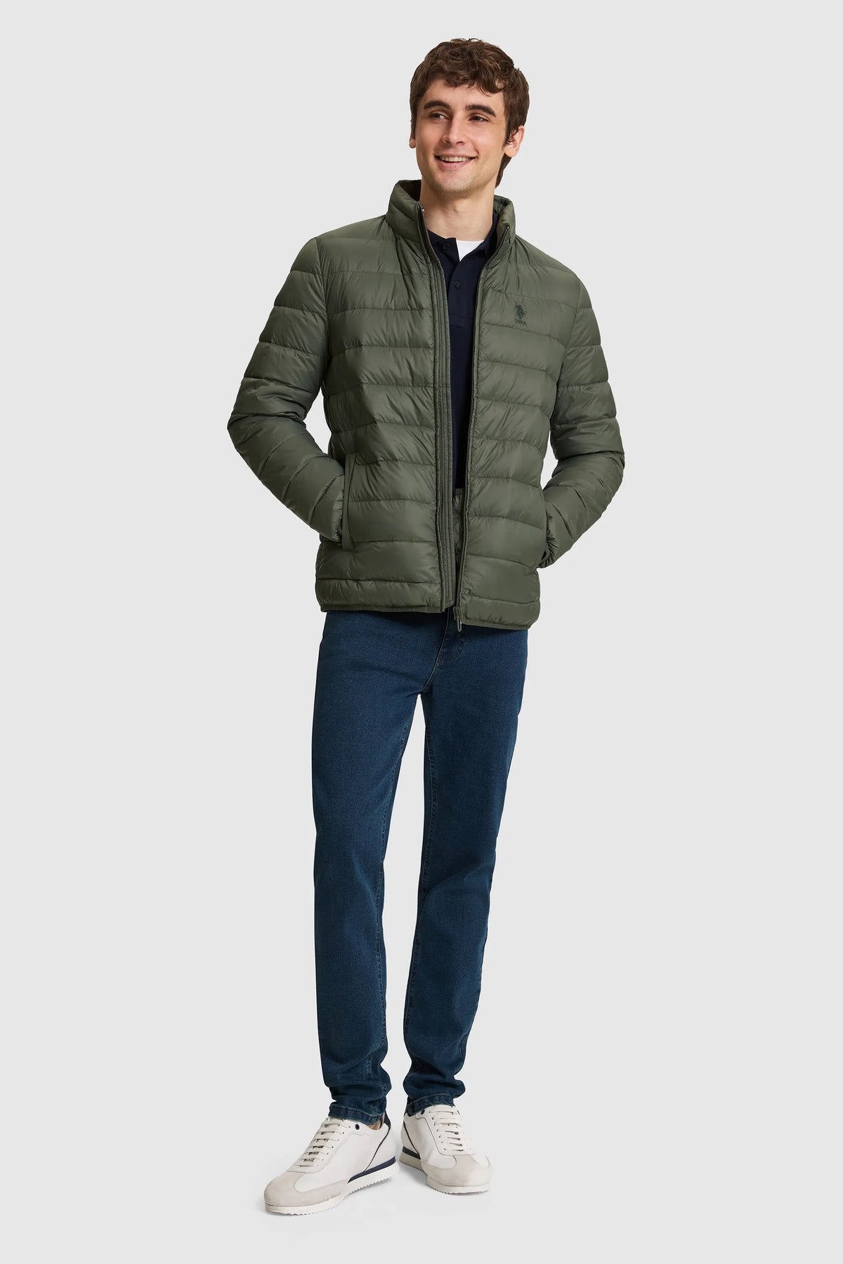U.S. Polo Assn. Grass Green Men Grass Green Padded Down Puffer Jacket SKU: G081SZ0MS0 PU-13217_VR017 Image 04