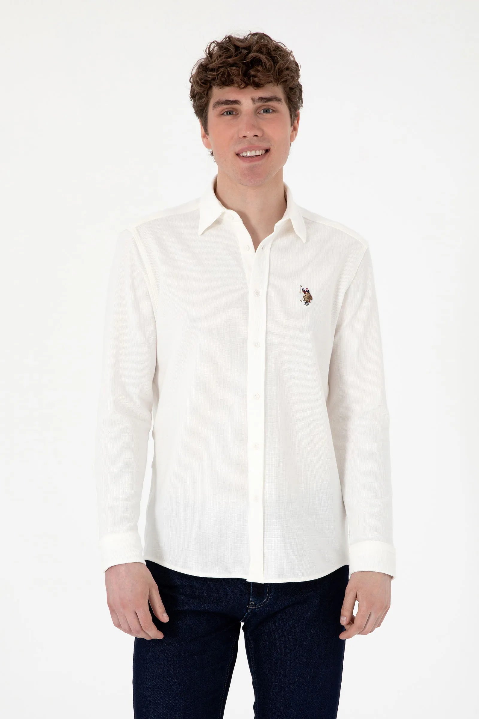 U.S. Polo Assn. White Men White Knitting Shirt SKU: G081SZ0OG0 2107809_VR013 Image 01