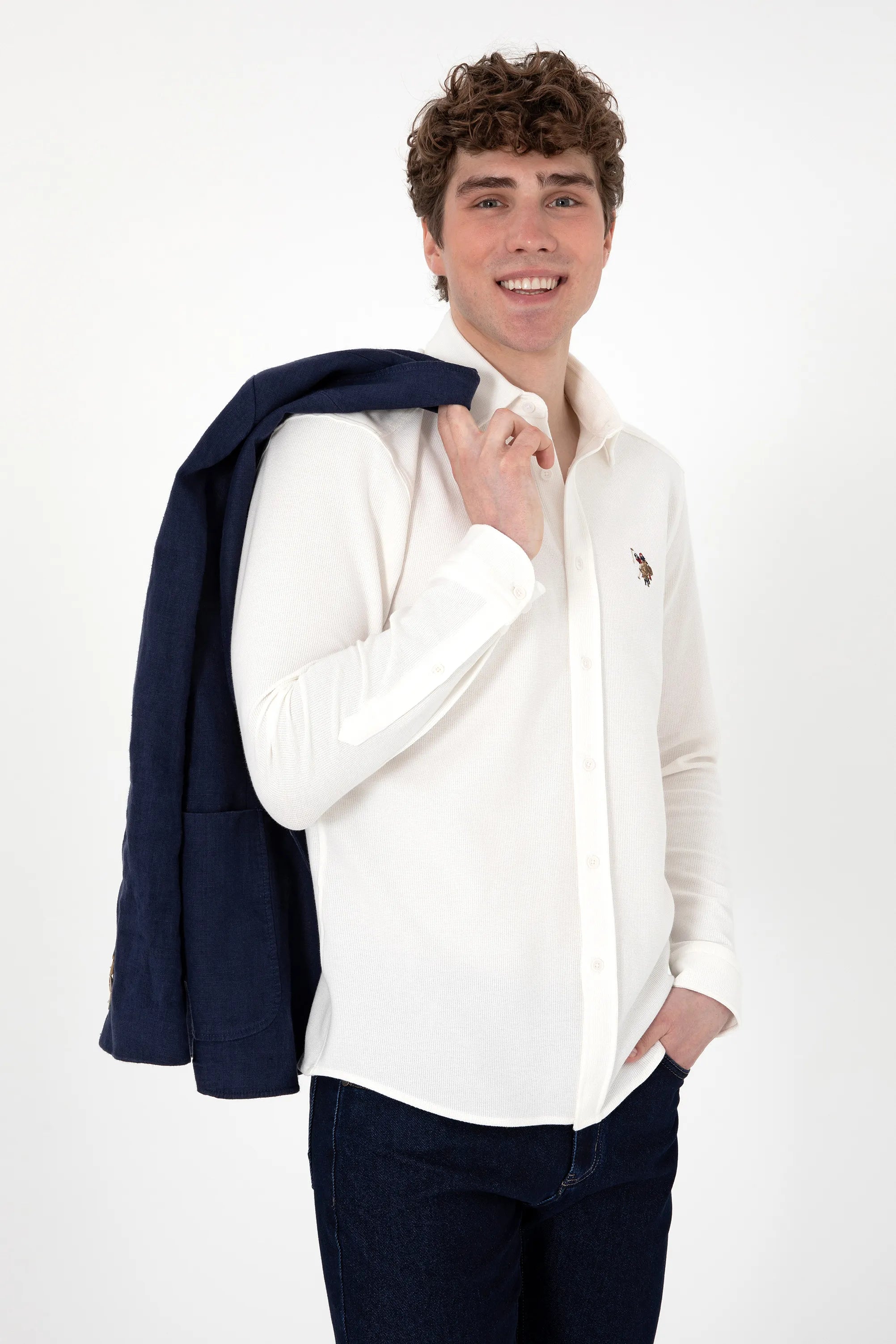 U.S. Polo Assn. White Men White Knitting Shirt SKU: G081SZ0OG0 2107809_VR013 Image 03