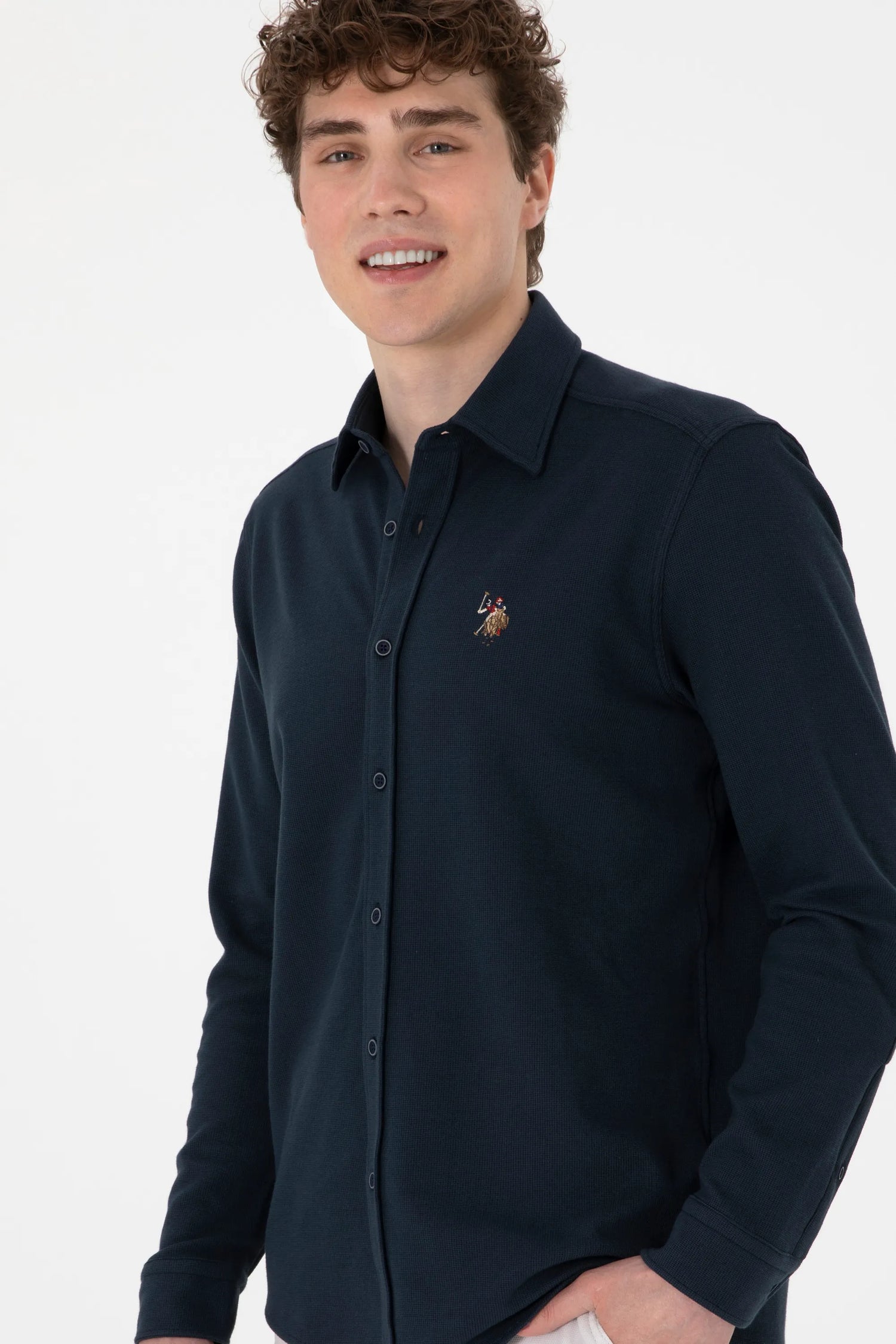 U.S. Polo Assn. Navy Men Navy Knitting Shirt SKU: G081SZ0OG0 2107809_VR033 Image 03