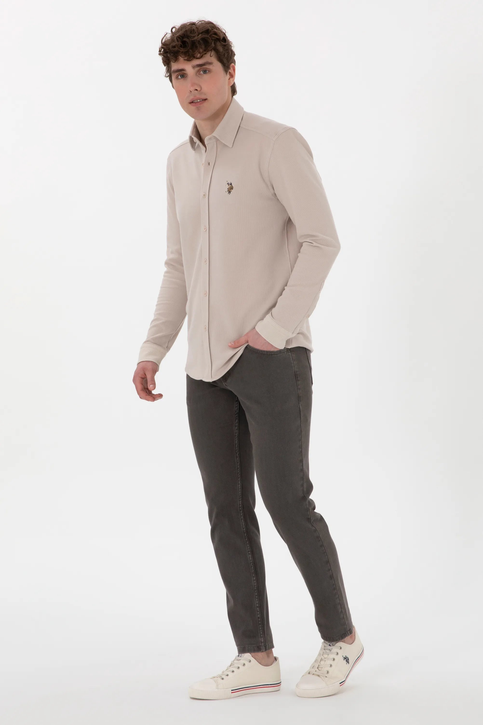 U.S. Polo Assn. Stone Men Stone Knitting Shirt SKU: G081SZ0OG0 2107809_VR049 Image 04
