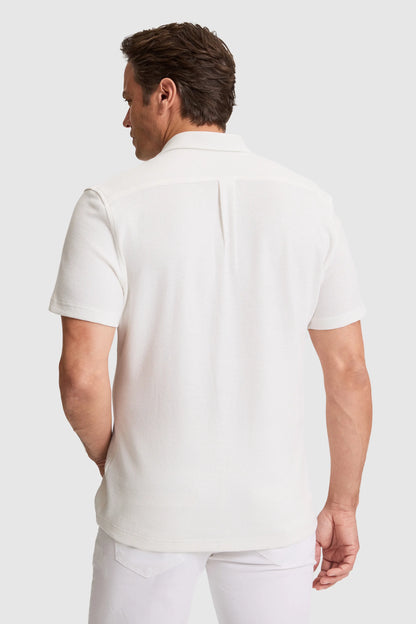 U.S. Polo Assn. White Men White Short Sleeve Textured Polo Shirt SKU: G081SZ0OG0 PU-10230_VR013 Image 05