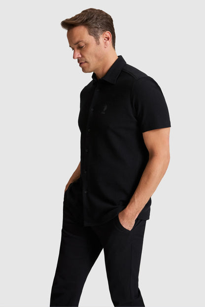 U.S. Polo Assn. Black Men Black Short Sleeve Jersey Shirt SKU: G081SZ0OG0 PU-10230_VR046 Image 04