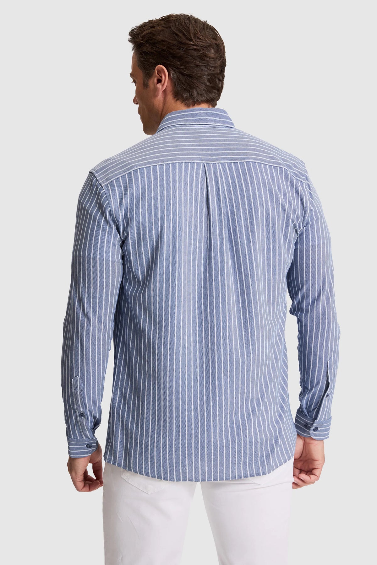 U.S. Polo Assn. Outdoor Navy Men Outdoor Navy Long Sleeve Striped Shirt SKU: G081SZ0OG0 PU-10232_VR059 Image 05