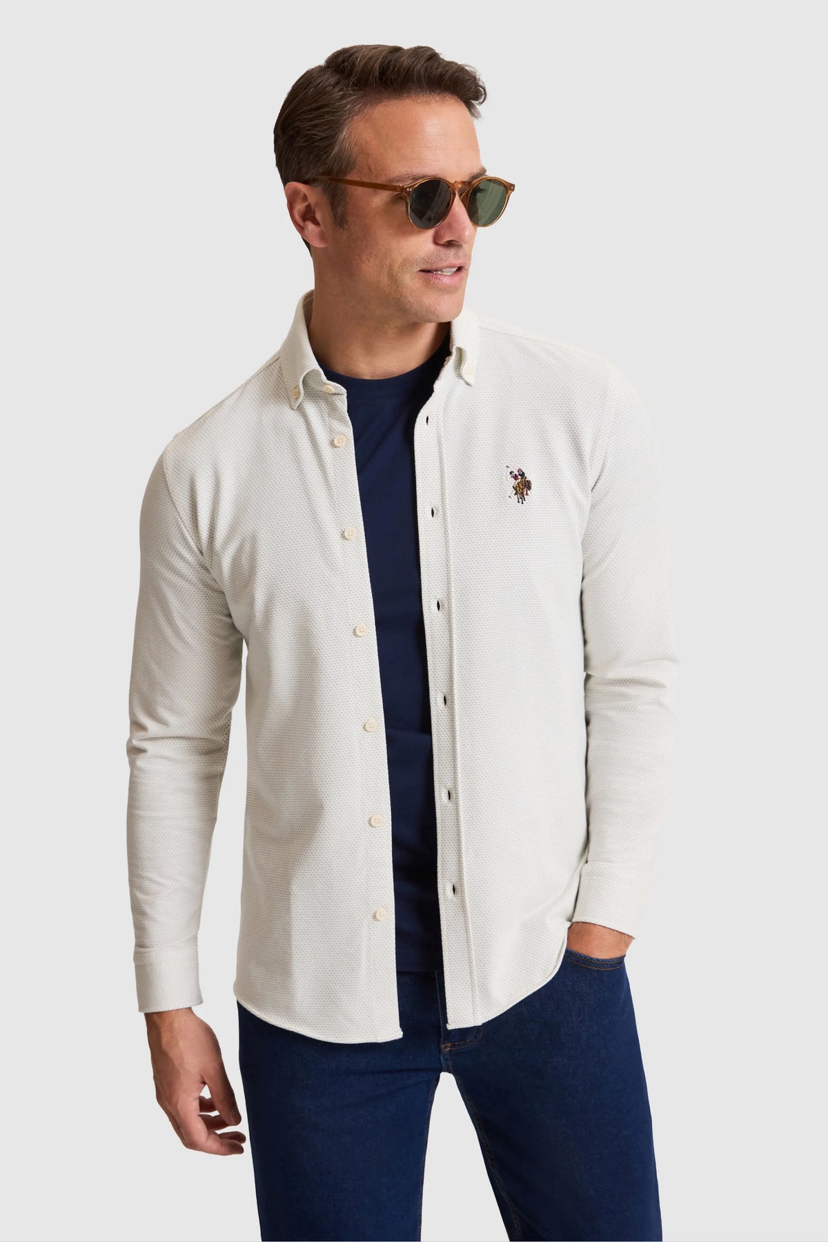 U.S. Polo Assn. Pearl Men Pearl Long Sleeve Corduroy Overshirt Shirt SKU: G081SZ0OG0 PU-11219_VR256 Image 03