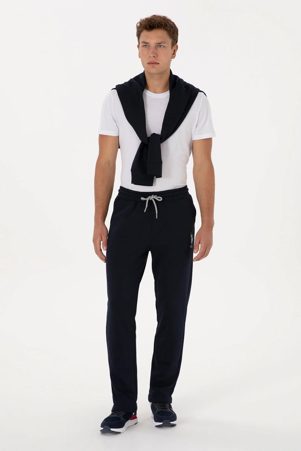 U.S. Polo Assn. Navy Men Navy Straight Leg Jersey Sweatpants SKU: G081SZ0OP0 2225561_VR033 Image 01