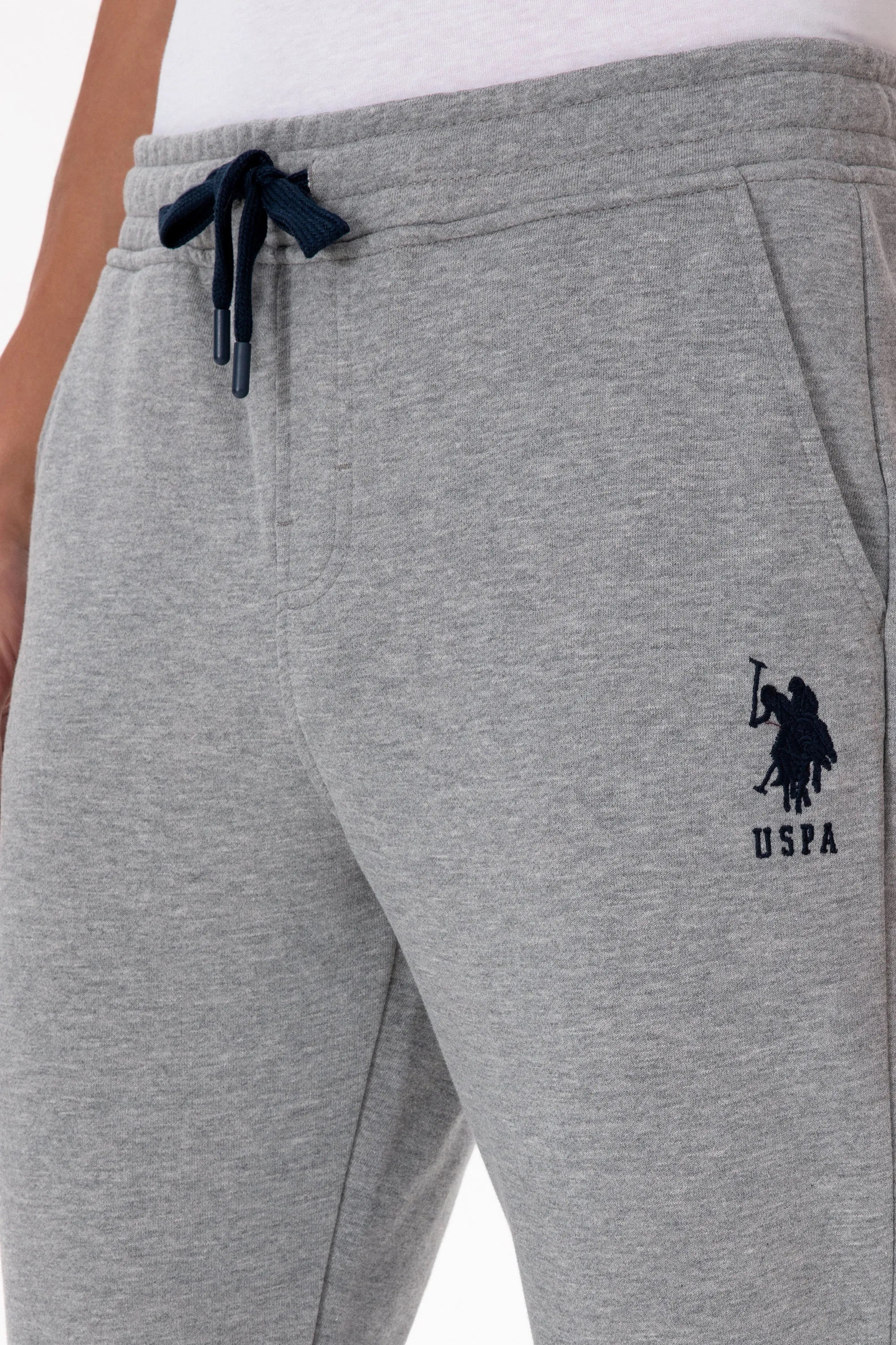 U.S. Polo Assn._Grey Melange_Grey Melange Sweatpants With Logo_G081SZ0OP0 2226923_VR086_05