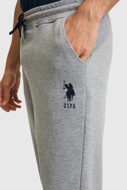 U.S. Polo Assn. Grey Melange Men Grey Melange Cuffed Drawstring Sweatpants SKU: G081SZ0OP0 PU-8760_VR086 Image 06