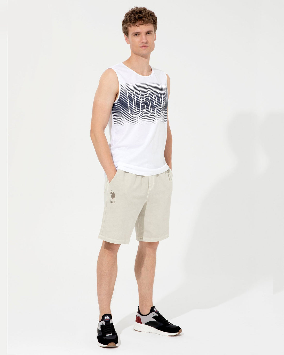 Beige Knitted Shorts U.S. Polo Assn.