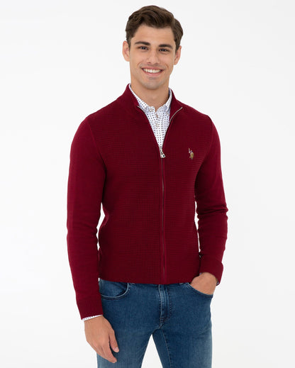 Red Knitting Cardigan U.S. Polo Assn.