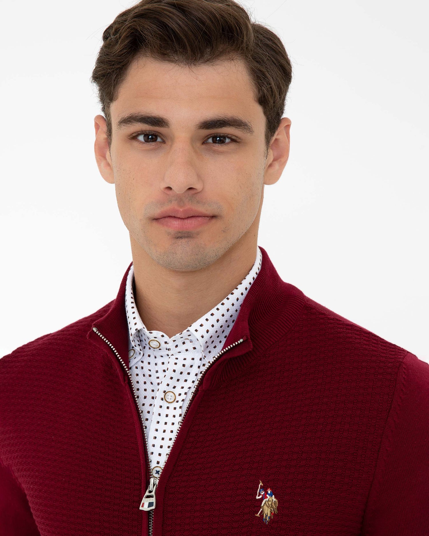 Red Knitting Cardigan U.S. Polo Assn.