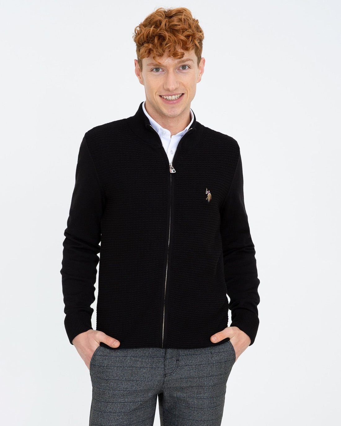 Black Knitting Cardigan U.S. Polo Assn.