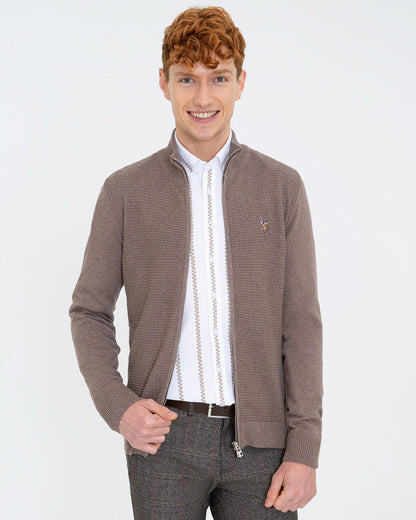 Brown Knitting Cardigan U.S. Polo Assn.