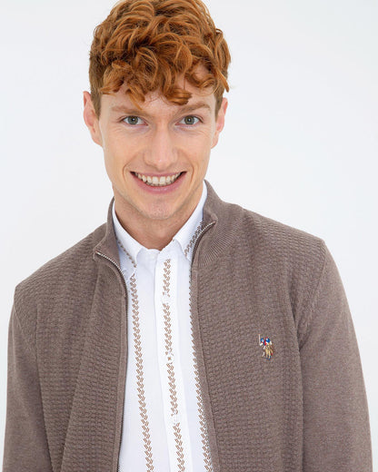 Brown Knitting Cardigan U.S. Polo Assn.