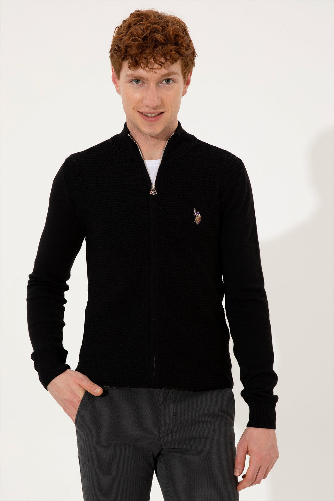 Black Knitting Cardigan U.S. Polo Assn.
