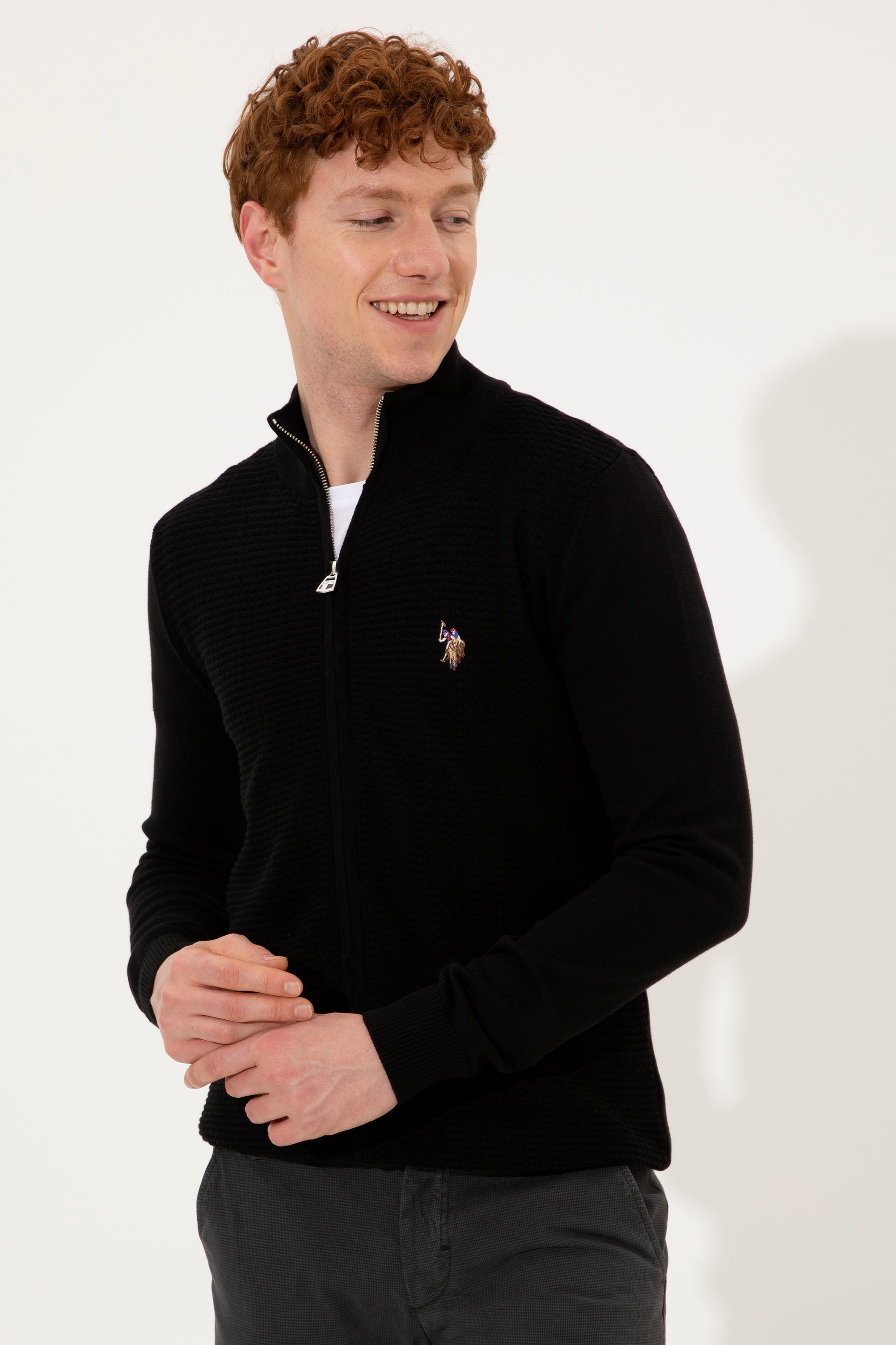 Black Knitting Cardigan U.S. Polo Assn.