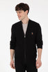 U.S. Polo Assn. Black Men Black Zip Through Knitted Cardigan SKU: G081SZ0TH0 1920466_VR046 Image 01