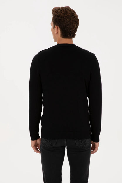 U.S. Polo Assn. Black Men Black Button Through V Neck Knitted Cardigan SKU: G081SZ0TH0 2227205_VR046 Image 05