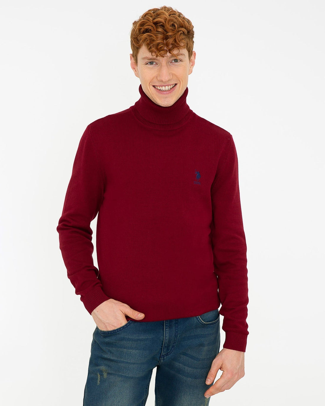 Red Knitting Jumper U.S. Polo Assn.