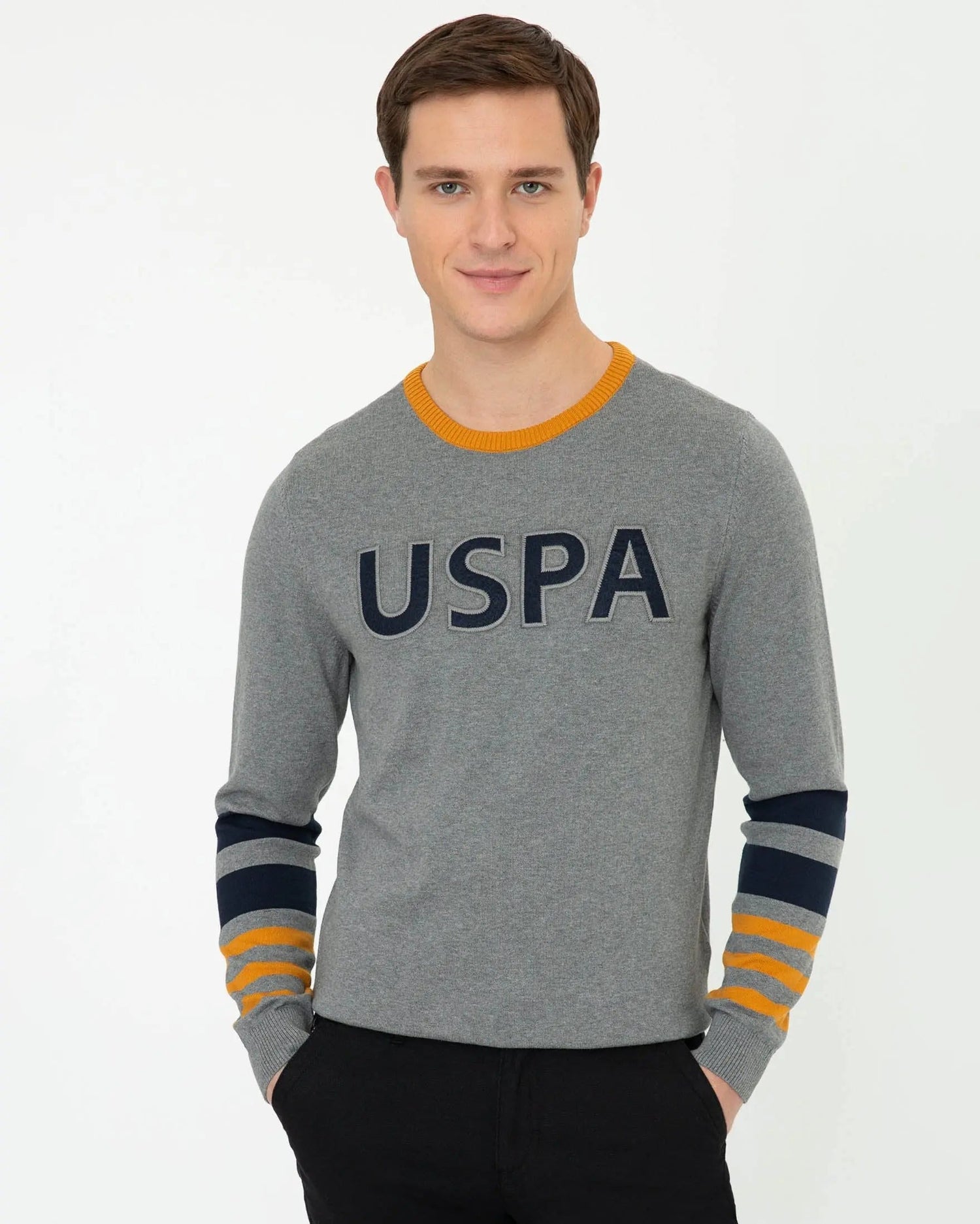 Light Grey Knitting Jumper - BEVAVA