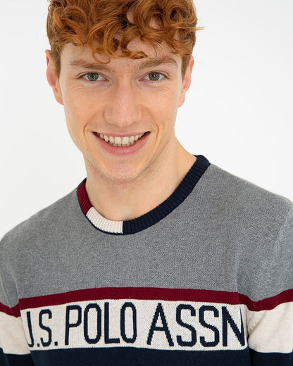 Light Grey Knitting Jumper U.S. Polo Assn.
