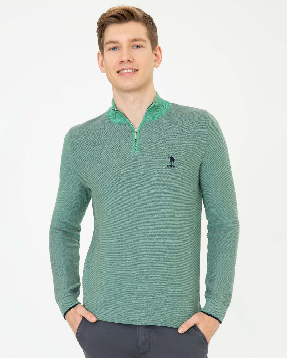 Light Blue Knitting Jumper U.S. Polo Assn.