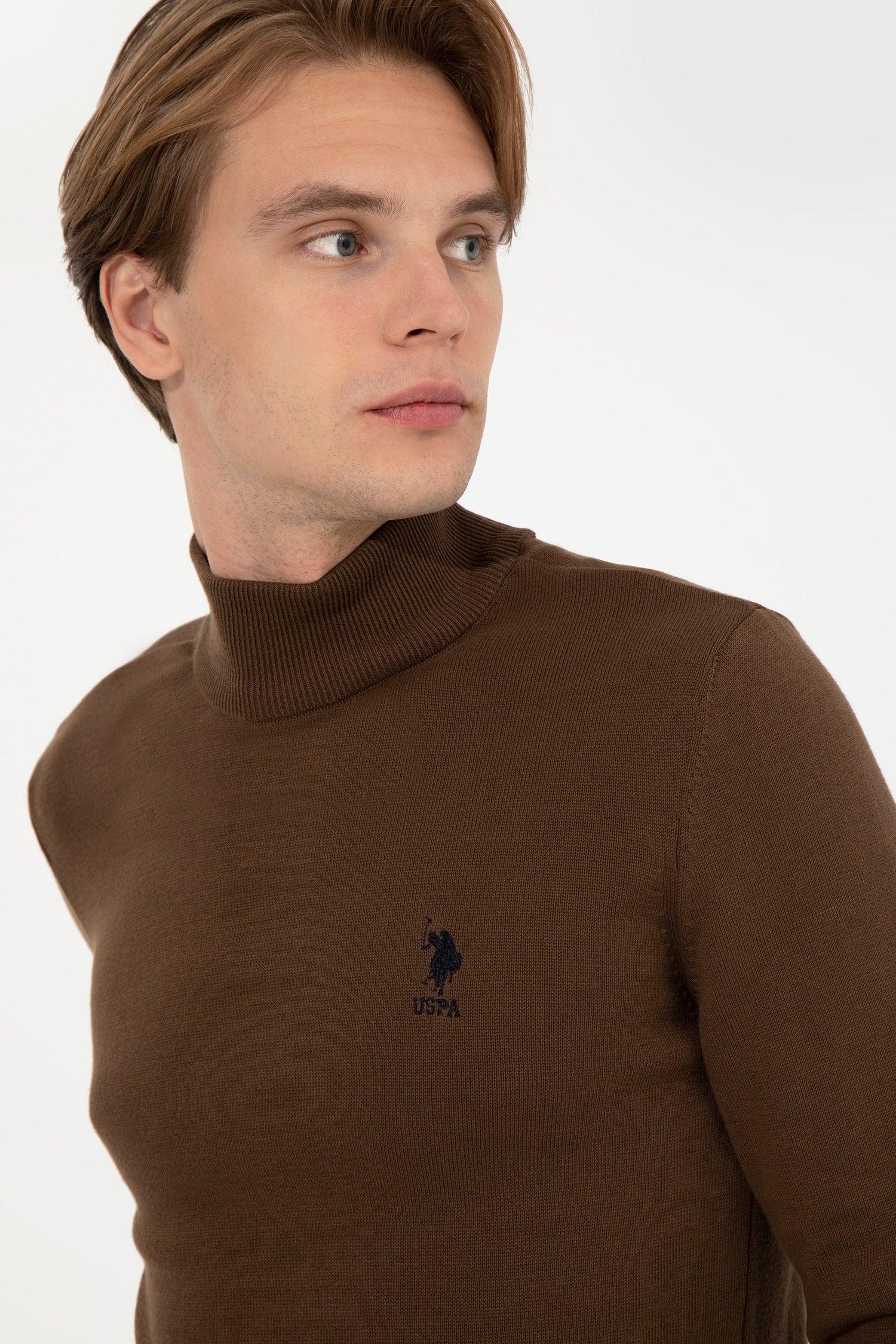 Brown Knitting Jumper U.S. Polo Assn.