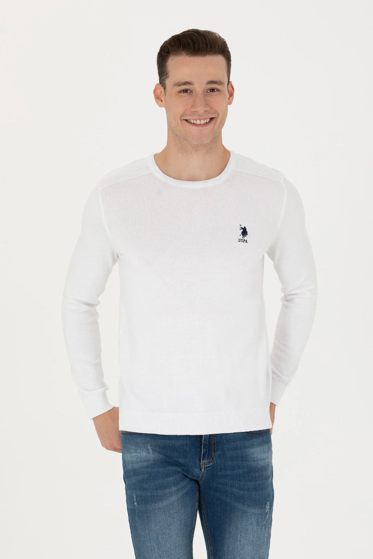 U.S. Polo Assn. White Men White Long Sleeve T-Shirt SKU: G081SZ0TK0 1629680_VR013 Image 03