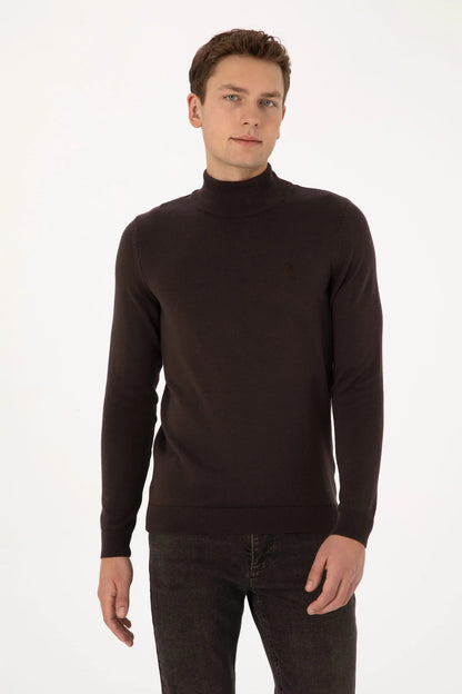 U.S. Polo Assn._Dark Brown_Dark Brown Turtle-neck Pullover_G081SZ0TK0 2226849_VR084_01