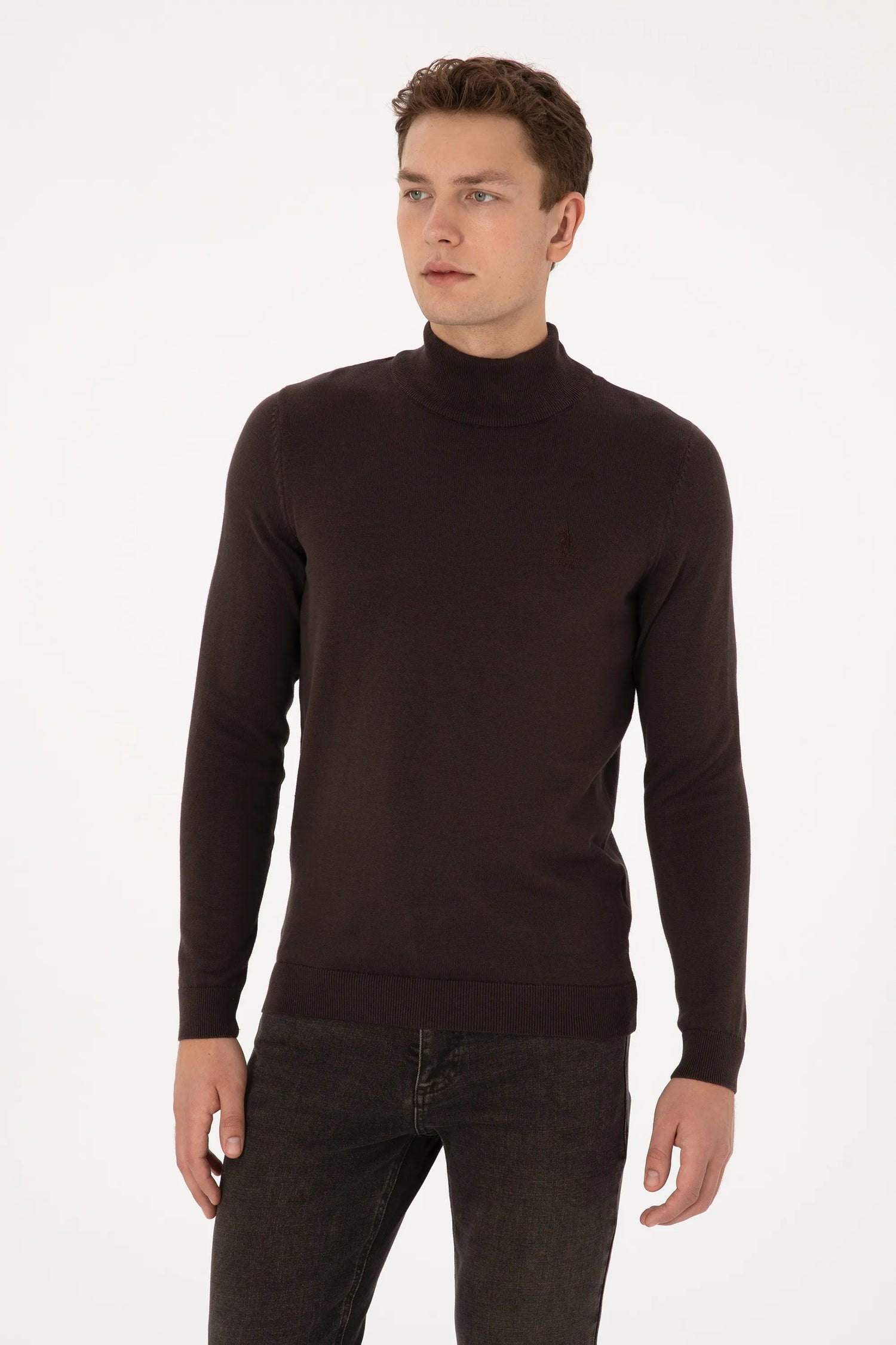 U.S. Polo Assn._Dark Brown_Dark Brown Turtle-neck Pullover_G081SZ0TK0 2226849_VR084_03
