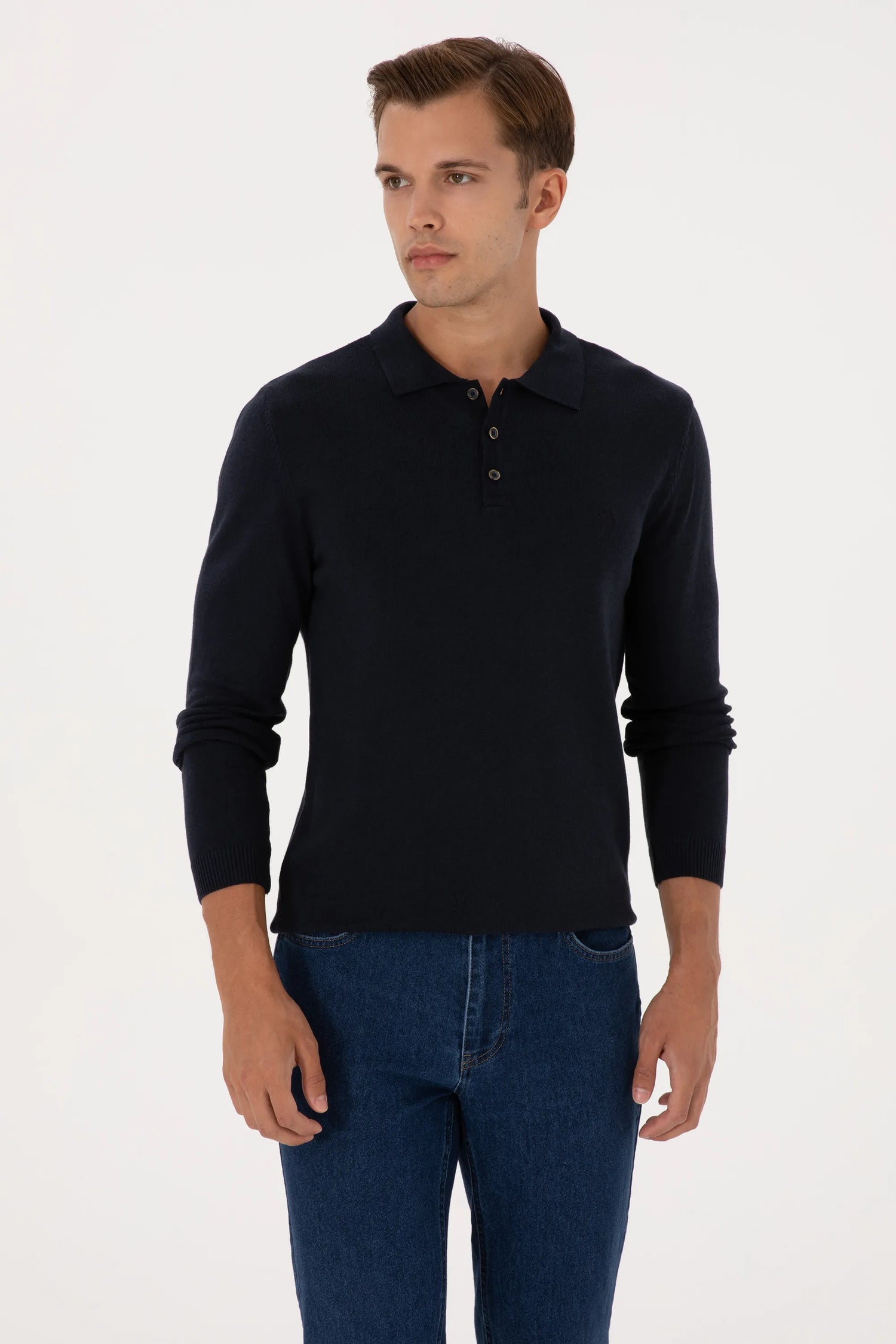 U.S. Polo Assn._Navy_Navy Long Sleeve Polo Shirt_G081SZ0TK0 2227111_VR033_03