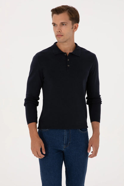 U.S. Polo Assn._Navy_Navy Long Sleeve Polo Shirt_G081SZ0TK0 2227111_VR033_03