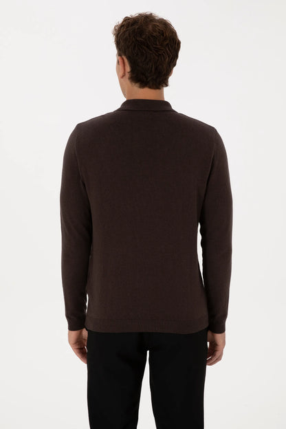 U.S. Polo Assn._Brown_Dark Brown Long Sleeve Polo Shirt_G081SZ0TK0 2227111_VR084_05