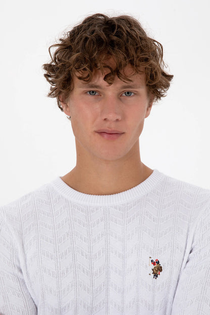 U.S. Polo Assn._White_White Knitted Pullover_G081SZ0TK0 2227375_VR013_02