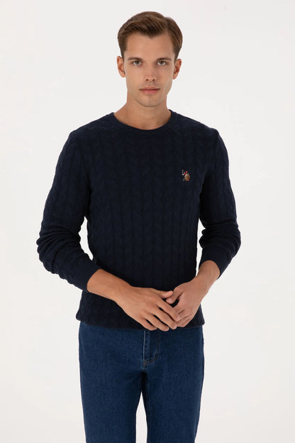 U.S. Polo Assn._Navy_Navy Knitted Pullover_G081SZ0TK0 2227375_VR033_01