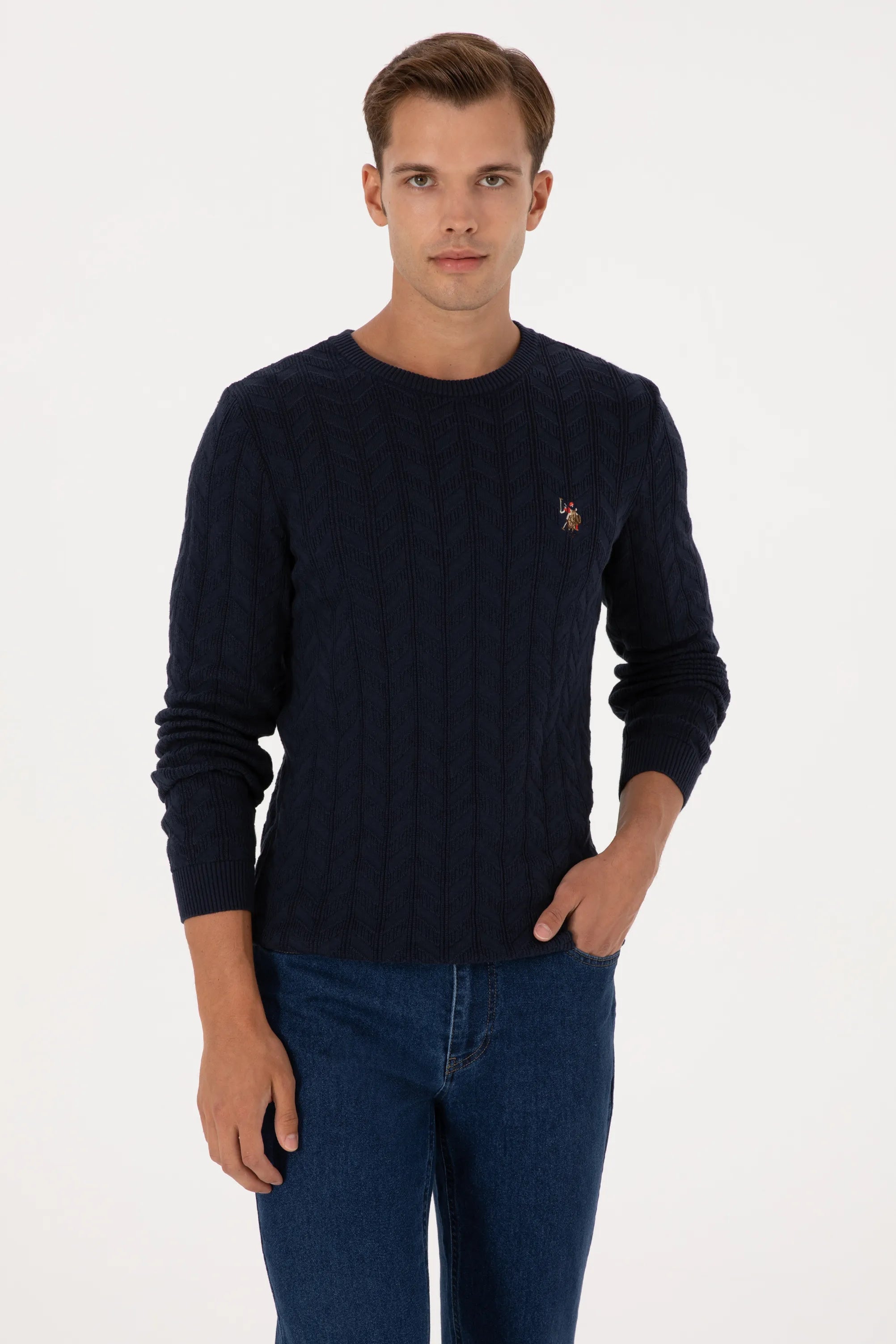 U.S. Polo Assn._Navy_Navy Knitted Pullover_G081SZ0TK0 2227375_VR033_03