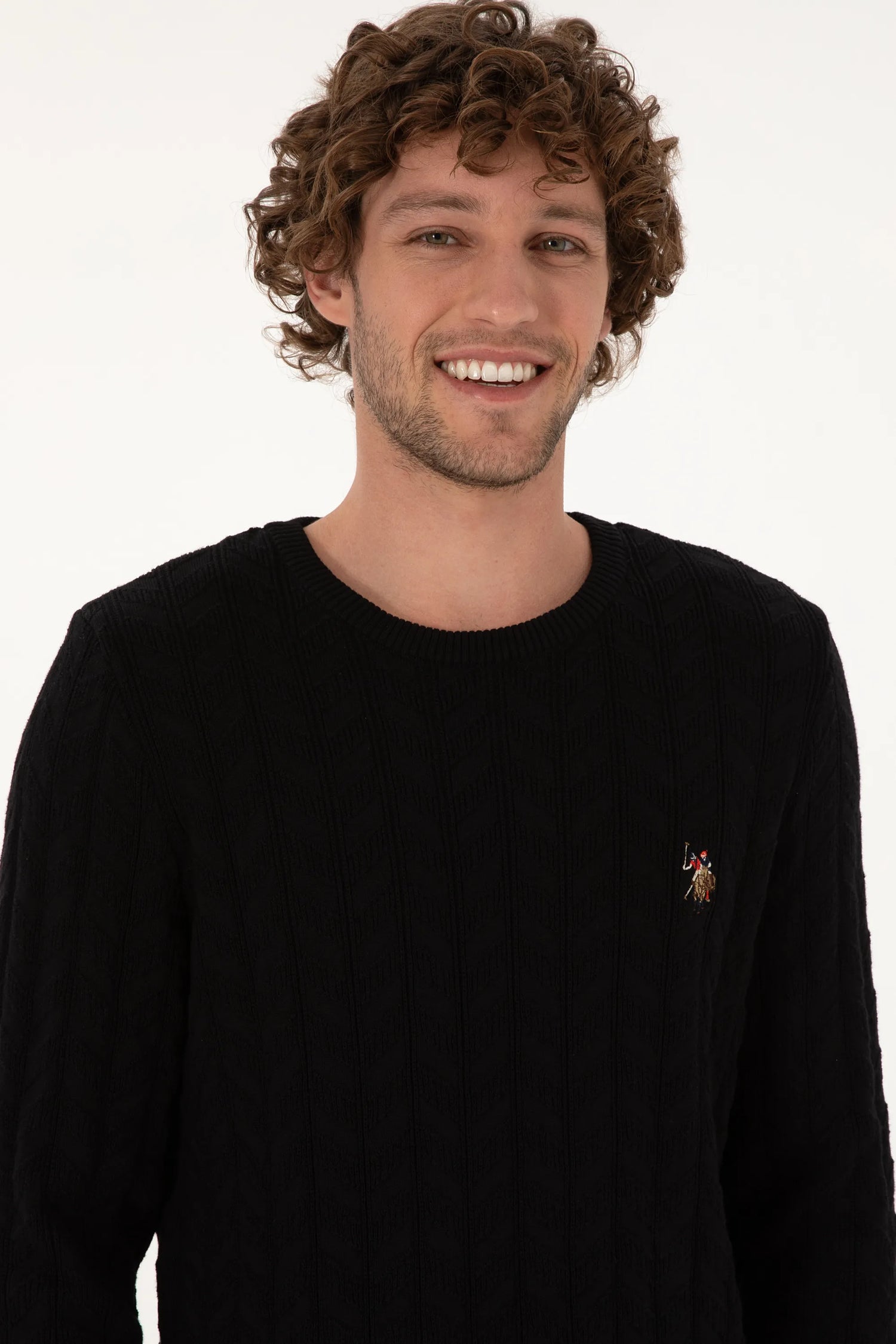 U.S. Polo Assn._Black_Black Knitted Pullover_G081SZ0TK0 2227375_VR046_02