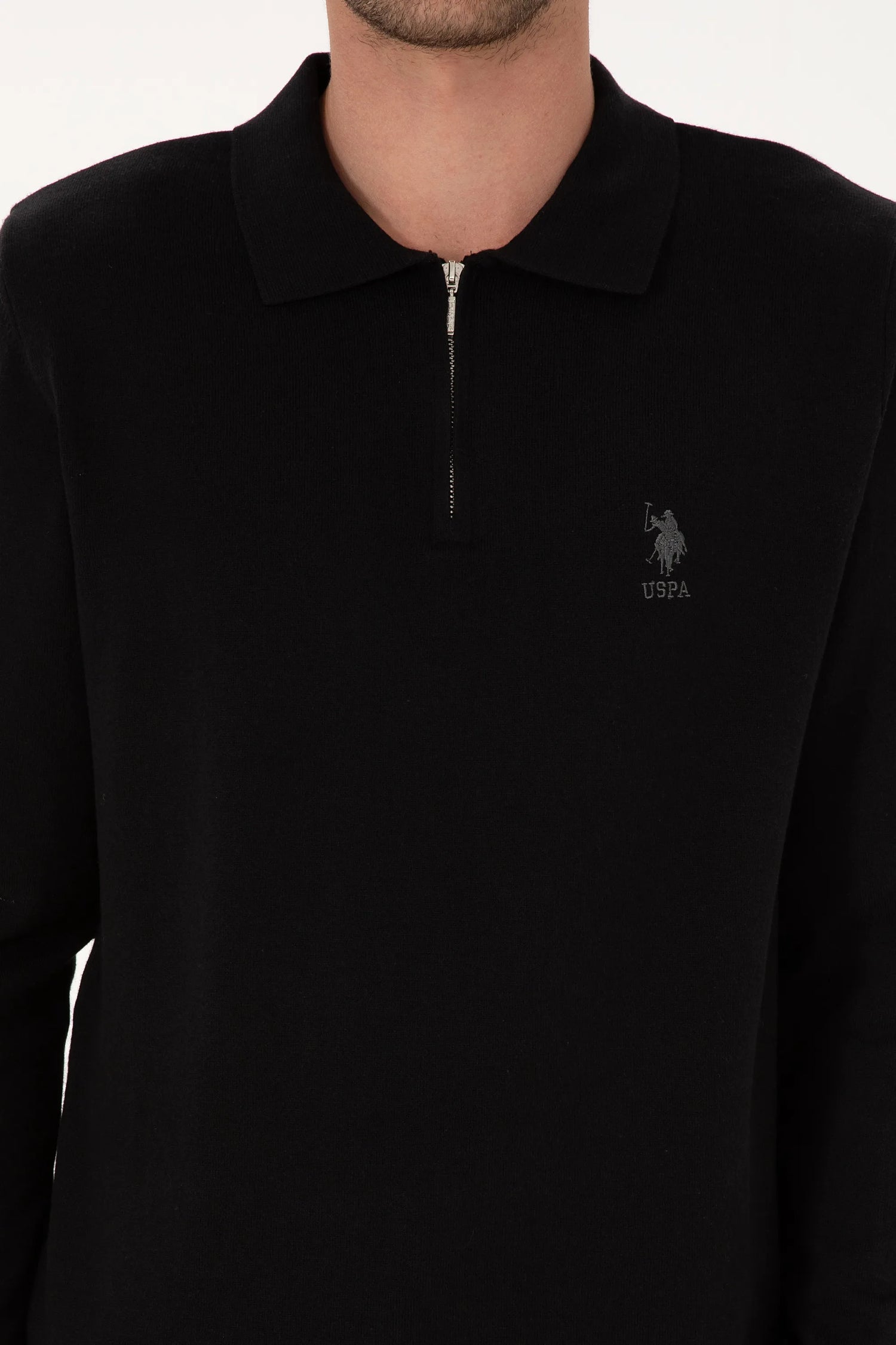 U.S. Polo Assn._Black_Black Pullover With Zipper_G081SZ0TK0 2236535_VR046_06