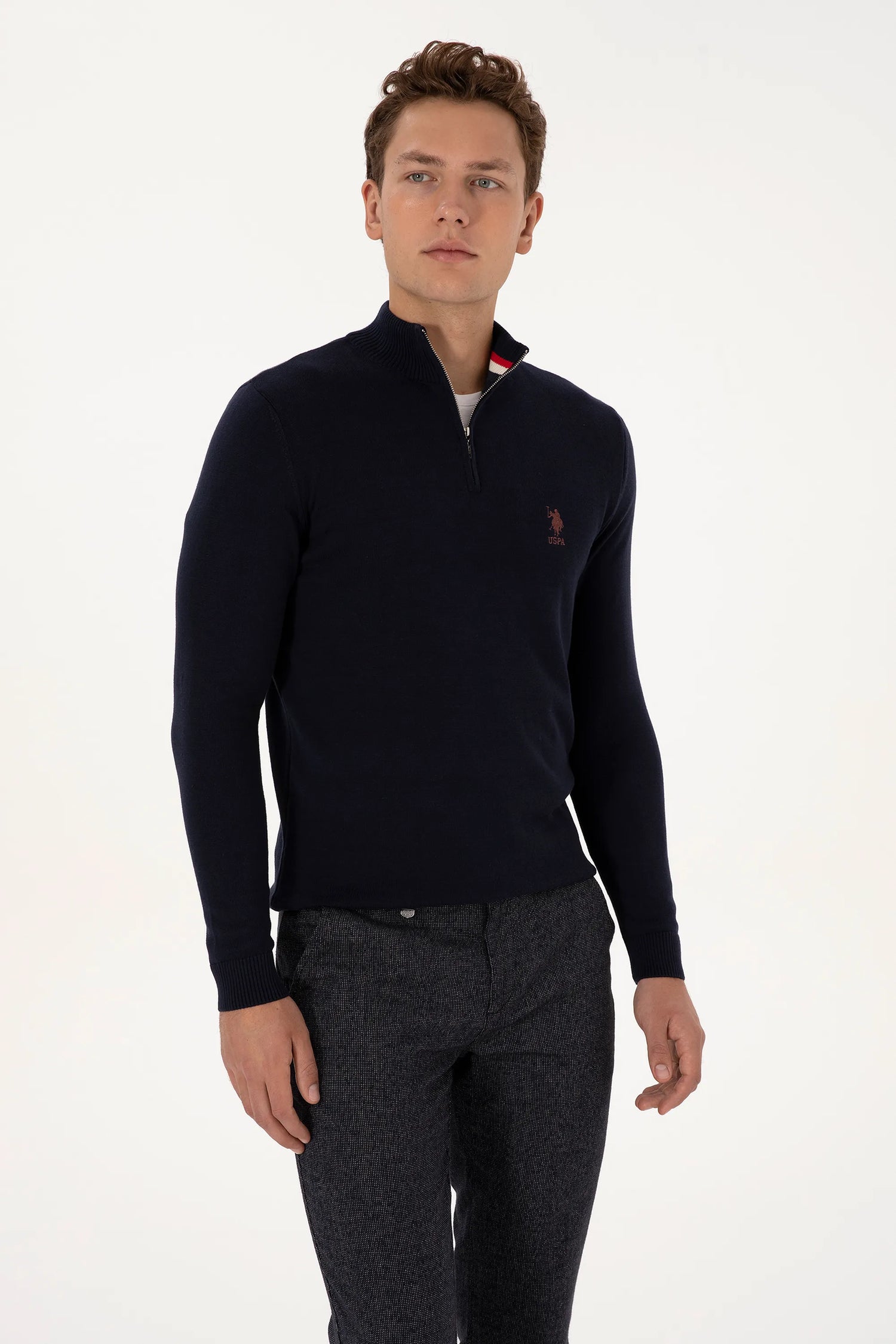 U.S. Polo Assn._Navy_Navy Pullover With Zipper_G081SZ0TK0 2334906_VR033_03