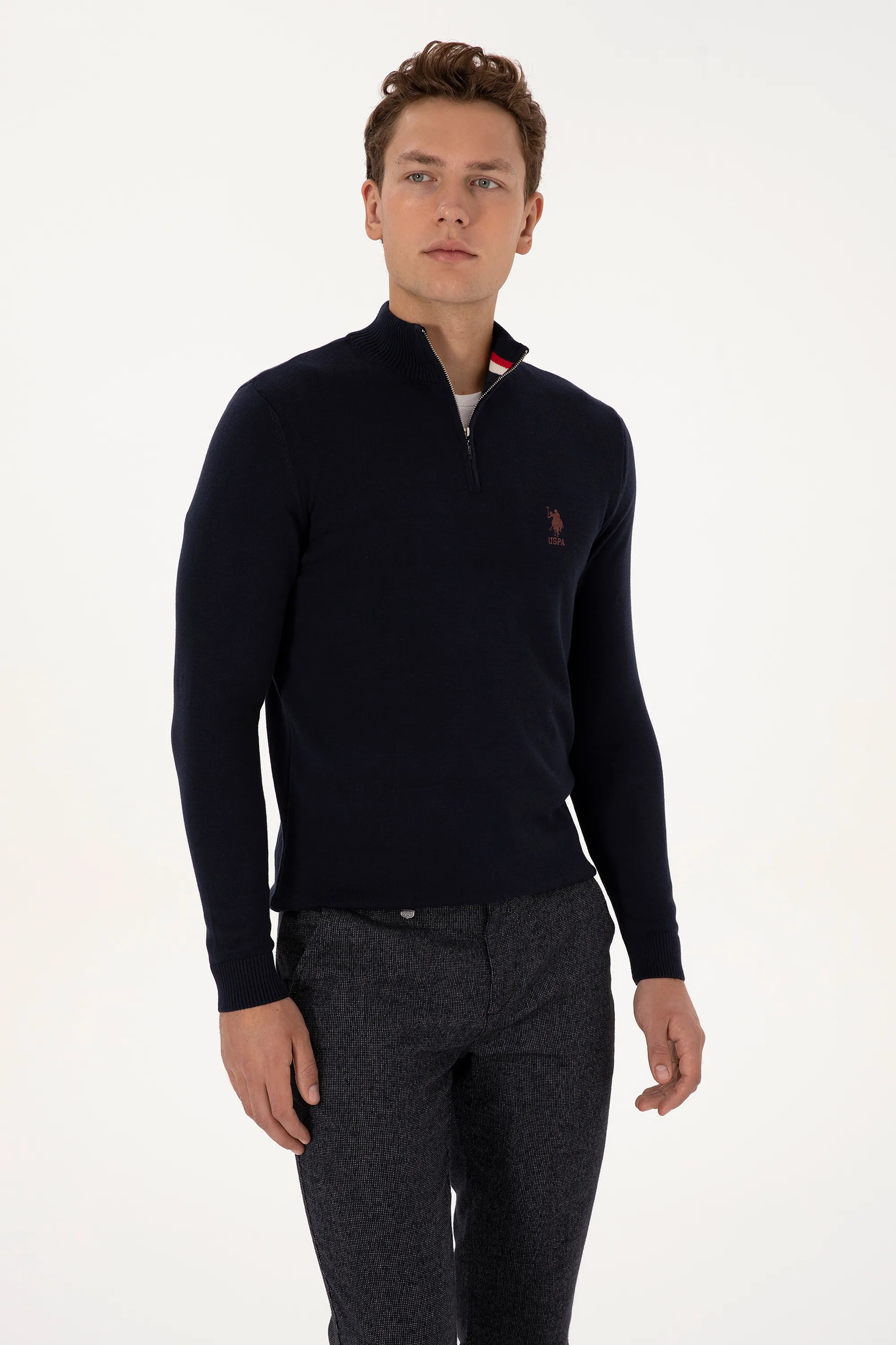 U.S. Polo Assn._Navy_Navy Pullover With Zipper_G081SZ0TK0 2334906_VR033_03