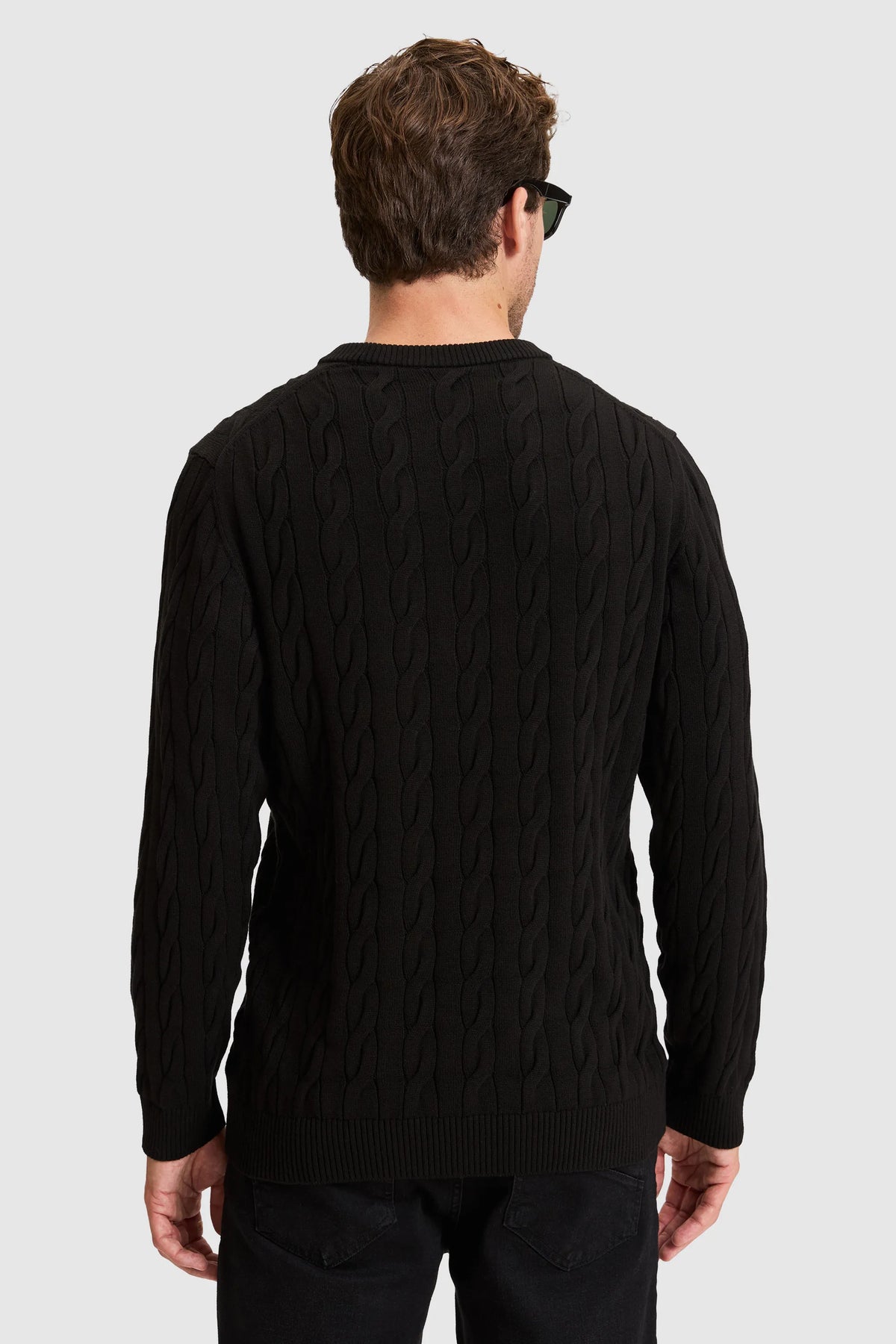 U.S. Polo Assn. Black Men Black Cable Knit Pullover SKU: G081SZ0TK0 PU-17189_VR046 Image 06