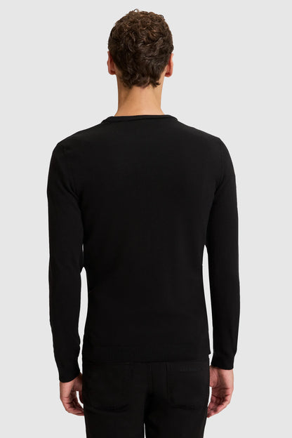 U.S. Polo Assn. Black Men Black Fine Knit Crew Neck Pullover SKU: G081SZ0TK0 PU-18548_VR046 Image 05
