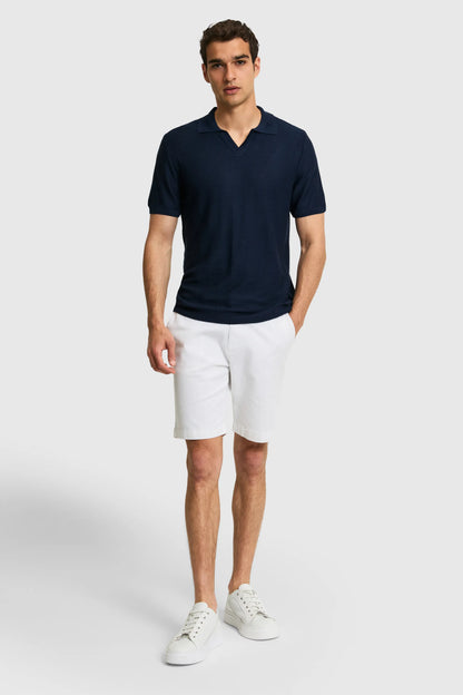 U.S. Polo Assn. Navy Men Navy Short Sleeve Knitted Open Collar Polo Shirt SKU: G081SZ0TK0 PU-9406_VR033 Image 04